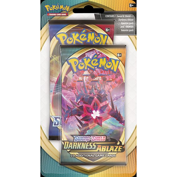 Pokémon Blister Pack – 2-pack Sword & Shield: 1 x Darkness Ablaze + 1 x Sword & Shield Booster Pack