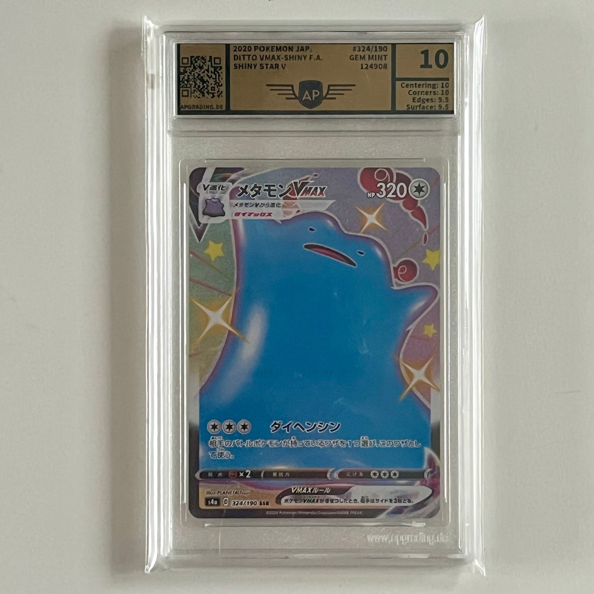 Pokémon Enkeltkort Graded – Ditto VMAX Shiny #324/190