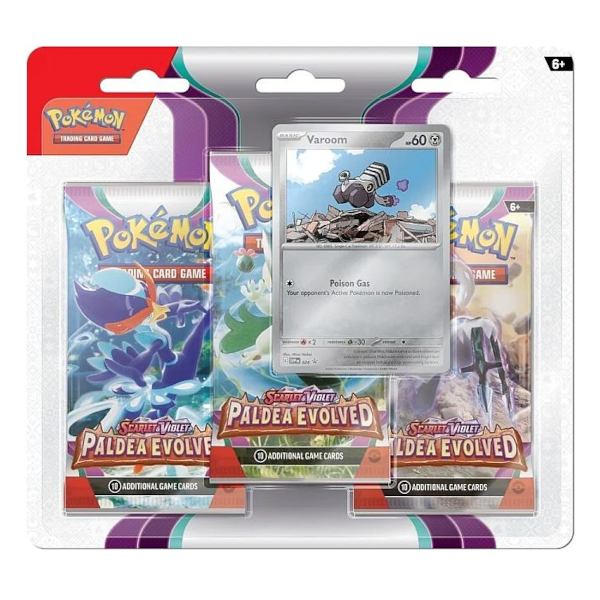 Pokémon Blister Pack – 3-pack Scarlet & Violet: Paldea Evolved (Varoom)