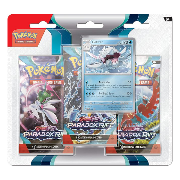 Pokémon Blister Pack – 3-pack Scarlet & Violet: Paradox Rift (Cetitan)