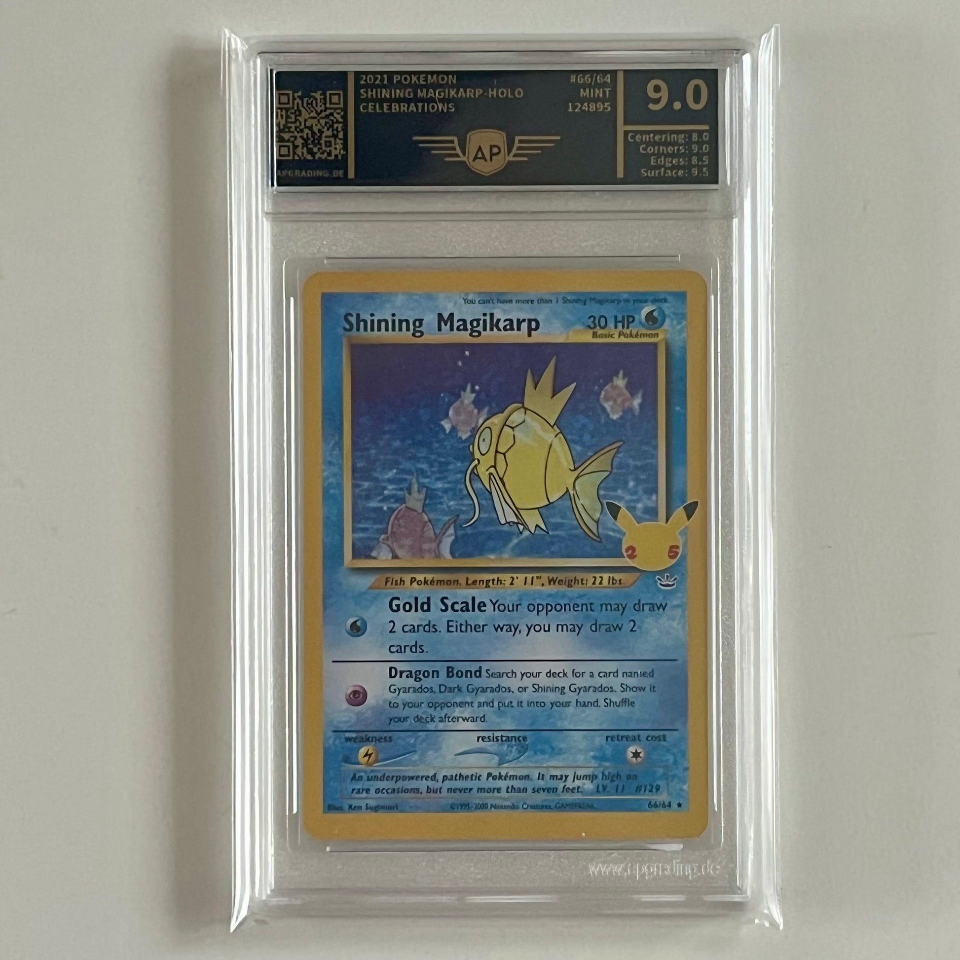 Pokémon Enkeltkort Graded – Shining Magikarp Holo #66/64