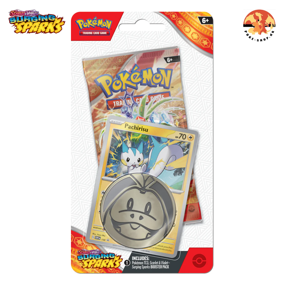 Pokémon Checklane Blister Pack – Scarlet & Violet: Surging Sparks, Pachirisu