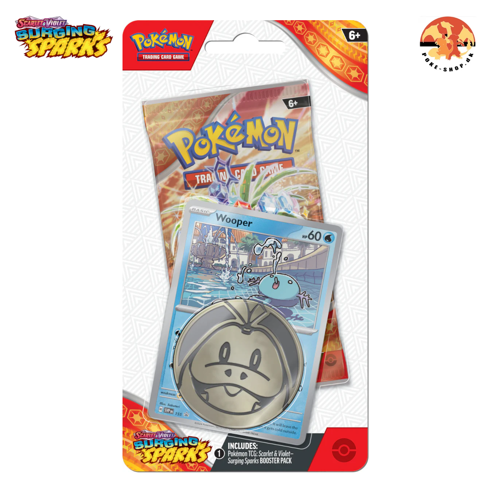 Pokémon Checklane Blister Pack – Scarlet & Violet: Surging Sparks, Wooper